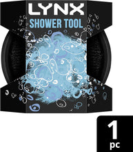 Lynx 2-Sided Shower Tool with 2 scrubbing options shower sponge for a better clean 1 piece, Black