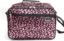 Kassaki Pro Hairdressing Bag Barber Tool Carry Bag Hair Equipment Salon Storage Travel Bag Pink Leopard