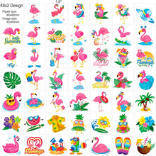 HOWAF 96Pcs Flamingo Temporary Tattoos for Kids, Flamingo Tattoos Childrens Tattoos Waterproof Fake Tattoos Stickers for Hawaiian Flamingo Party Decorations Supplies Kids Tattoos Party Bag Filler