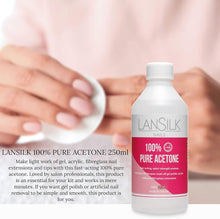 LanSilk, 100% Pure Acetone 250 ml Salon Strength Nail Polish Remover For Nail Lacquer SoakOff Gel Polish Acrylic Nails And Fibreglass Extensions Made In The UK