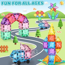 Lovchil Magnetic Building Blocks 61PCS Magnetic Tiles Set for Kids Preschool Construction Educational Toys for 3 Years Old Boys and Girls for 4 5 6 7 8 Toddlers