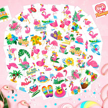 HOWAF 96Pcs Flamingo Temporary Tattoos for Kids, Flamingo Tattoos Childrens Tattoos Waterproof Fake Tattoos Stickers for Hawaiian Flamingo Party Decorations Supplies Kids Tattoos Party Bag Filler