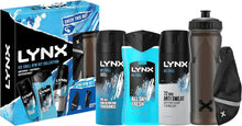 LYNX Ice Chill Gym Collection Deodorant Gift Set Water Bottle, Towel, Body Wash, Body Spray & Anti-Perspirant perfect for his daily routine 3 piece