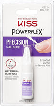 KISS Powerflex Precision Nail Glue, Flex Formula for Ultra Hold of False Nails, Instantly Repairs Breaks and Tears