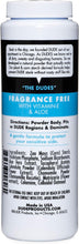 DUDE Body Powder, Fragrance Free 4 Ounce Bottle Natural Deodorizers With Chamomile & Aloe, Talc Free Formula, Corn-Starch Based Daily Post-Shower Deodorizing Powder for Men