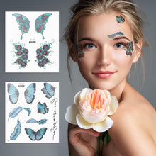 14 Sheets Glitter Butterfly Tattoos Temporary Stickers Waterproof Butterfly Face Tattoo Glitter Fairy Wings Makeup Fake Tattoos For Girls Fairy Princess Party Birthday Party Favor Gifts