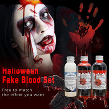 Dhnvcud Fake Blood Halloween Makeup, SFX Makeup Kits, Vampire Makeup Zombie Make Up Kit Halloween Special Effects Makeup Kit Fake Wounds for Halloween