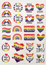 LGBT Gay Pride 25 Temporary Tattoos Rainbow Flag Love Heart Tattoos Waterproof Body Art Stickers for Women Men LGBT Pride Day Parades Celebrations