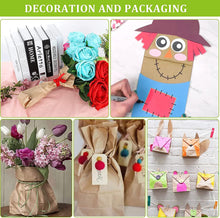 Gaoyong 100 Pieces Brown Paper Bags 12 x 7 x21.5 cm - 70 g./m2 with 100% Pure Kraft Paper for Grocery, Snack, Lunch, Birthday, Xmas Party Supplier and Wedding