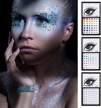 6 Sheets Face Gems for Festivals Women Face Stickers Make Up Eye Gems Face Gems, Make up Crystals Sticker Rainbow Rhinestones for Festival Accessory Halloween Makeup Decoration