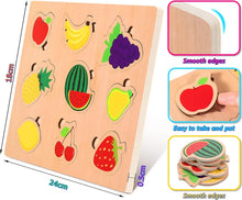lenbest Wooden Puzzle Toddler Toys - 6PCS Jigsaw Puzzle - Toys for 3 Year Old Boys Girls - Montessori Kids Toys for 1 2 Year Old Girls Boys - 1 2 3 Year Old Boy Girl Gifts