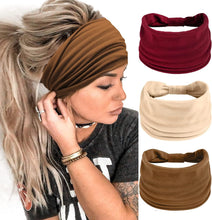 Headbands For Women'S Hair,3 Pcs Headbands For Women'S Hair Uk,Women'S Hair Bands Wide Elastic Soft Summer Boho Headband, Print Hair Accessories,Yoga Sports Hairband Multicoloured,Thin Headbands