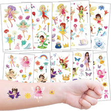 10 Sheets Glitter Fairy Temporary Tattoos for Kids - Girls Party Goody Bag Fillers & School Rewards (Fairy)