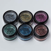 Holographic Glitter Shakers by Moon Glitter - Black - Cosmetic Festival Makeup Glitter for Face, Body, Nails, Hair, Lips - 5g