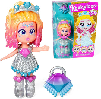 KOOKYLOOS Golden Gala Series CRYSTAL, Collectable doll from the Golden Gala series. Contains the doll Crystal,1 bag, fashionable clothes and shoes and 1 accessory. 1 doll,3 different faces