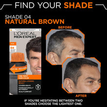 L'Oreal Paris Men Expert One Twist Hair Colour, Black Hair Dye For Men. Mens Hair Dye For Men Dying Hair To Cover Grey Hair, Gives Quick Natural Looking Results - Shade 4 Natural Brown