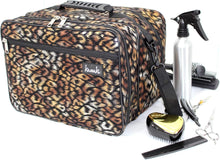 Kassaki Pro Hairdressing Bag Barber Tool Carry Bag Hair Equipment Salon Storage Travel Bag Gold Leopard