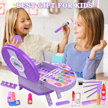 66 Pcs Kids Makeup Sets For Girls with Portable Stand,Make Up Starter Kit Children Princess Pretend Play Games Toys Presents,Little Girl Birthday Gifts Set For Age 3 4 5 6 7 8 9 10 11 12 Years Old