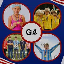 G4GADGET Strong Quality Set of Gold Plastic Winner Medals Necklaces Sports Day Awards Star Classroom kids awards