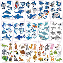 30 Sheets (210pcs) AnimalsSharkCars waterproof Temporary Tattoos For Kids,Cartoon Mixed Styles Tattoos, children's Fake Tattoos stickers toys,boys temporary tattoos, Party Supplies Gifts