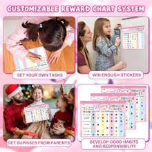 Magnetic Reward Chart for Kids at Home, Behavior Chart Pad with 26 Chore Charts, 1680 Star Stickers, 84 Motivational Stickers to Motivate Responsibility & Good Habits (Unicorn)