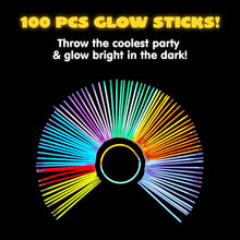 JOYIN 100 Pcs Glow Sticks Bulk 20cm Glowsticks, Glow Stick Bracelets Necklaces, Glow in the Dark Supplies, Accessories, Easter, Christmas, Halloween Party Supplies Pack