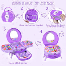 66 Pcs Kids Makeup Sets For Girls with Portable Stand,Make Up Starter Kit Children Princess Pretend Play Games Toys Presents,Little Girl Birthday Gifts Set For Age 3 4 5 6 7 8 9 10 11 12 Years Old