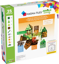 Magna-Tiles Jungle Animals 25-Piece Set - 3D magnetic building tiles, Clear Colors
