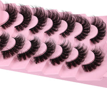 JIMIRE D Curl Faux Mink Lashes Fluffy Cat Eye 20MM Long Dramatic Mink Lashes Bulk Wispy Full Volume False Eyelashes 7 Pairs Pack Look Like Extensions