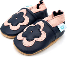 Dotty Fish Soft Leather Baby Shoes. Toddler Shoes. Non Slip Suede Soles. Girls Shoes with Flowers, Stars, Hearts. 0-6 Months - 4-5 Years