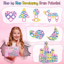 Magnetic Building Blocks Toys for 3 4 5 6 Year Old Girls Boys Gift, Magnetic Tiles for Kids for Toddlers Gift, Toys for 3 year old Girls Boys STEM Learning Educational Construction Blocks 40pcs