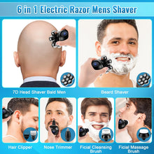 Head Shavers for Bald Men, CestMall 6 in 1 Electric Razor Wet Dry Cordless Electric Skull Shavers 7D Floating Rechargeable Bald Head Shaver Electric Head and Face Shaver for Women & Men