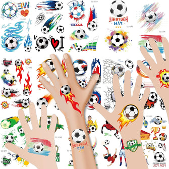 Kids Tattoos Set,15 Sheets Football Temporary Tattoos for Kids,Tattoos Stickers for Boys and Girls,Suitable for Birthday Party and Festival