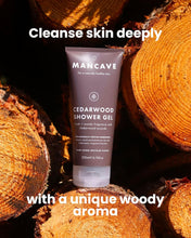 ManCave Cedarwood Shower Gel 200ml for Men, Fresh & Wood Aroma, Natural Formulation, Sulphate and Paraben Free, Vegan Friendly, Tube made from Recycled Plastics, Made in England