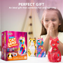 Klever Kits Paint Your Own Cat Lamp Kit,Arts and Crafts for Kids Age 6 7 8 9 10 11 12,DIY Night Light Painting Kit,Girls Crafts Kit,Cat Toys for Kids,Activities Art Supplies,Birthday Presents