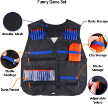 LUUFAN Tactical Vest Kit for NERF Guns with Reload Clips, Refill Darts, Wrist Band, Tactical Mask Protective Glasses for Boys Girls Kids Birthday Thanksgiving Gift
