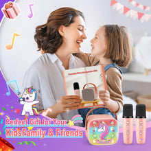 Dislocati Unicorn Gifts for Girls,Kids Microphone Girls Birthday Presents Girls Toys Age 3-12 Year Old Girls Gifts Wireless Bluetooth Speaker Karaoke Machine 2 Microphones for Kids Karaoke Microphones