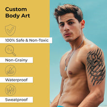 8 Sheets Temporary Transfer Tattoos Transfers For Guys Men Boys & Teens - Fake Stickers For Arms Shoulders Chest Back Legs Eagle Koi Fish Skull Gun Owl Tattoo For Halloween - Realistic Waterproof