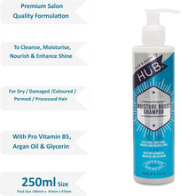 HUB Classic Moisture Boost Shampoo 250ml x 1 for Dry, Damaged, Coloured, Permed and Processed Hair.