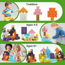 Magnetic Blocks - Build Mine Magnet World Magic Portal Set, Magnetic Tiles Building Blocks Toddler Toys STEM Sensory Outdoor Toys for 3+ Year Old Boys & Girls, Creative Kids Games Kids Toys