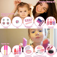 Kids Makeup Sets for Girls - 54 PCS Girls Toys, Washable Makeup for Children, Girls Make Up Set 4-12, Play Make Up for Kids Little Girls Princess, Birthday for girls (Pink)