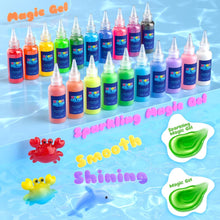 Hot Bee 20 Colours Magic Water Elf Toy Kit, Aqua Fairy Water Gel Kit with 8 Double-Sided Moulds, 10 Glitter Gels, Kids Toys, DIY Aqua Fairy, Creative Crafts & Art Kit Gifts for Girls Ages 5 6 7 8