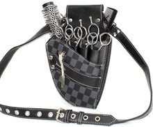 Hairdressing Scissor Pouch by Kassaki Black Check Tool Belt Bag Limited Edition