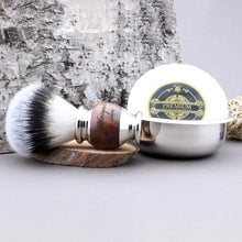 Haryali London Shaving Kit - 3pc Shaving Brush Set - Synthetic Silver Tip Shaving Brush - Shaving Soap - Shaving Bowl - Stainless Steel - Sustainable - Shaving Set