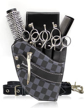 Hairdressing Scissor Pouch by Kassaki Black Check Tool Belt Bag Limited Edition