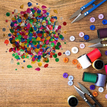 Kids B Crafty - Lots of, Sequins, Sequins for Crafting, Sewing, Mixed Sequins for Crafts. Colours and Sizes Loose - Craft Supplies - Embellishments - Wedding - Schools