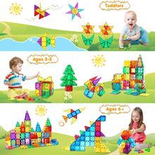 Magnetic Building Blocks,60PCS Oversize Magnetic Tiles Set Toddlers Toys for 3 4 5 6 7 Year Old Boys Girls Educational Construction Magnetic Blocks Toys Gifts for Kids Age 3-5 Christmas Birthday