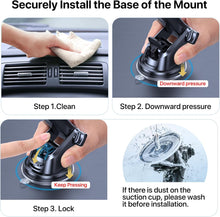 LOTUNY Car Phone Holder, Universal Mobile Phone Holder for Car, 3 in 1 Car Mount for Dashboard Windshield Air Vent, Compatible with iPhone Samsung Google and All 4.0 to 7.2 inches Smartphones