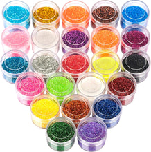 24 Pots Fine Nail Glitter, FANDAMEI Cosmetic Glitter for Face, Eye, Lips, Body, Hair, Make Up, Nail Art, Arts & Crafts Glitter, Crafting, Card Making, Scrapbooking, Extra Fine Glitter