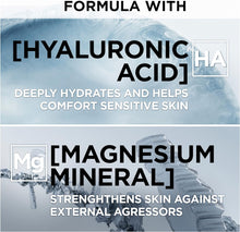 L'Oreal Men Expert Sensitive Skin Moisturiser, Magnesium Defence, Hypoallergenic 24H Daily Mens Moisturiser, With Magnesium Mineral And Hyaluronic Acid, 50ml